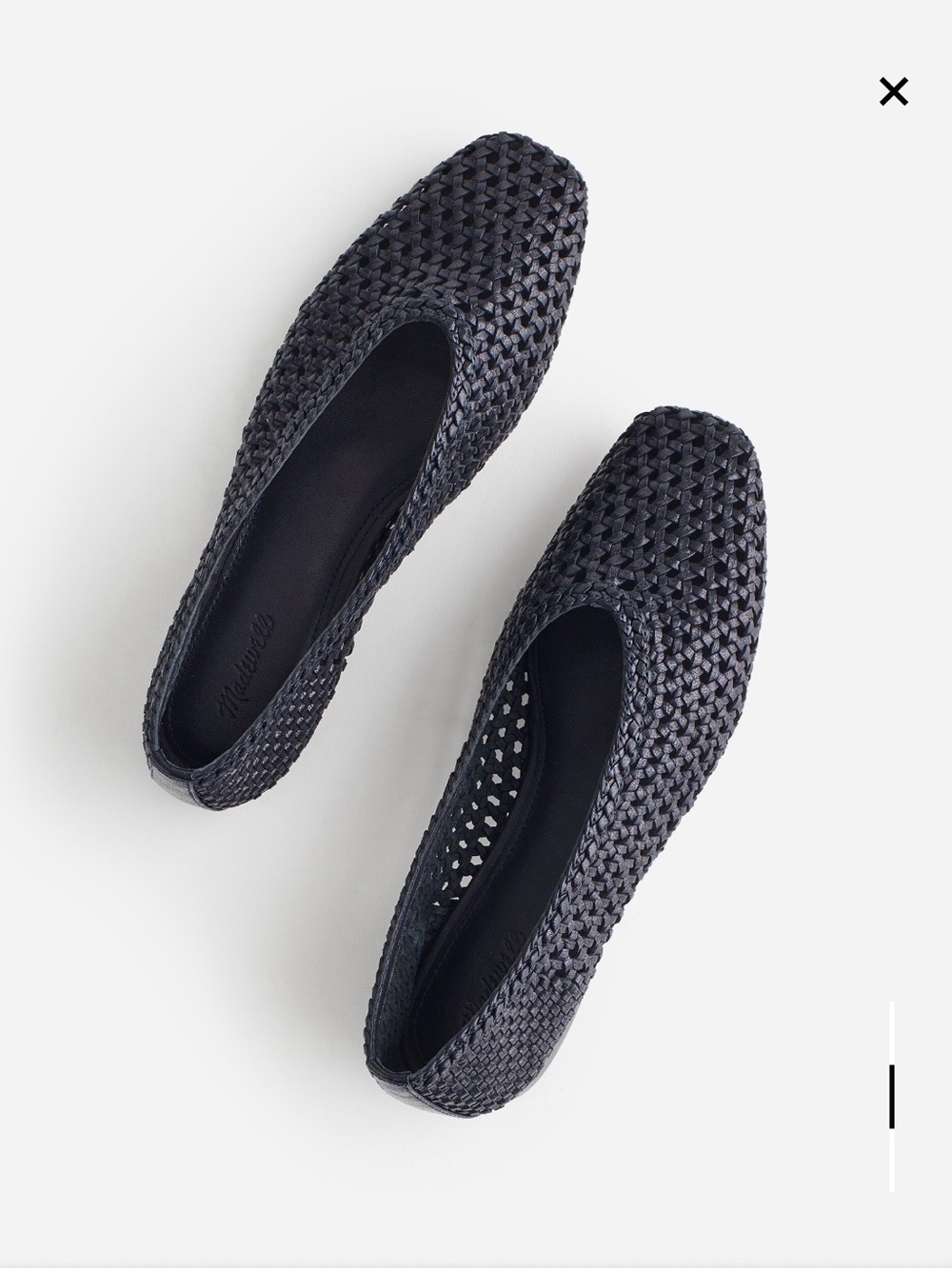 Madewell Mylie Woven Ballet Flat in Black